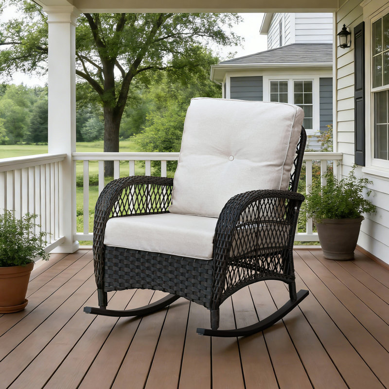 Coussin de remplacement haut de gamme pour fauteuil en osier 28D, Blanc