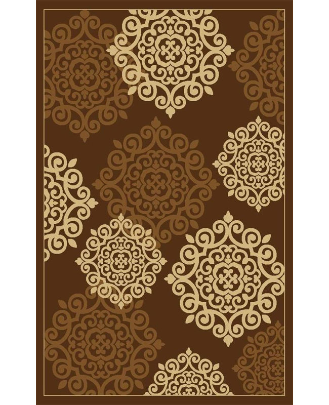 Tapis moderne marron, 5'2" x 7'2"