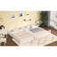 Lit double superposé double au-dessus de grand lit double avec garde-corps, lit sommier non requis, facile à assembler, finition blanche, conception peu encombrante-1062562396