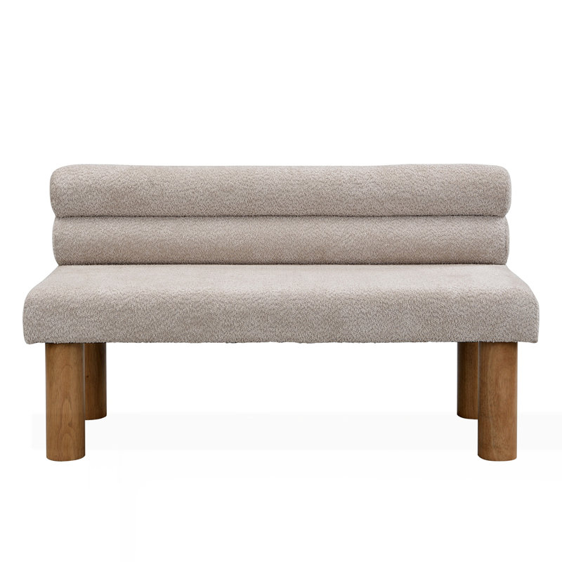 Upholstered Dining Bench, Beige