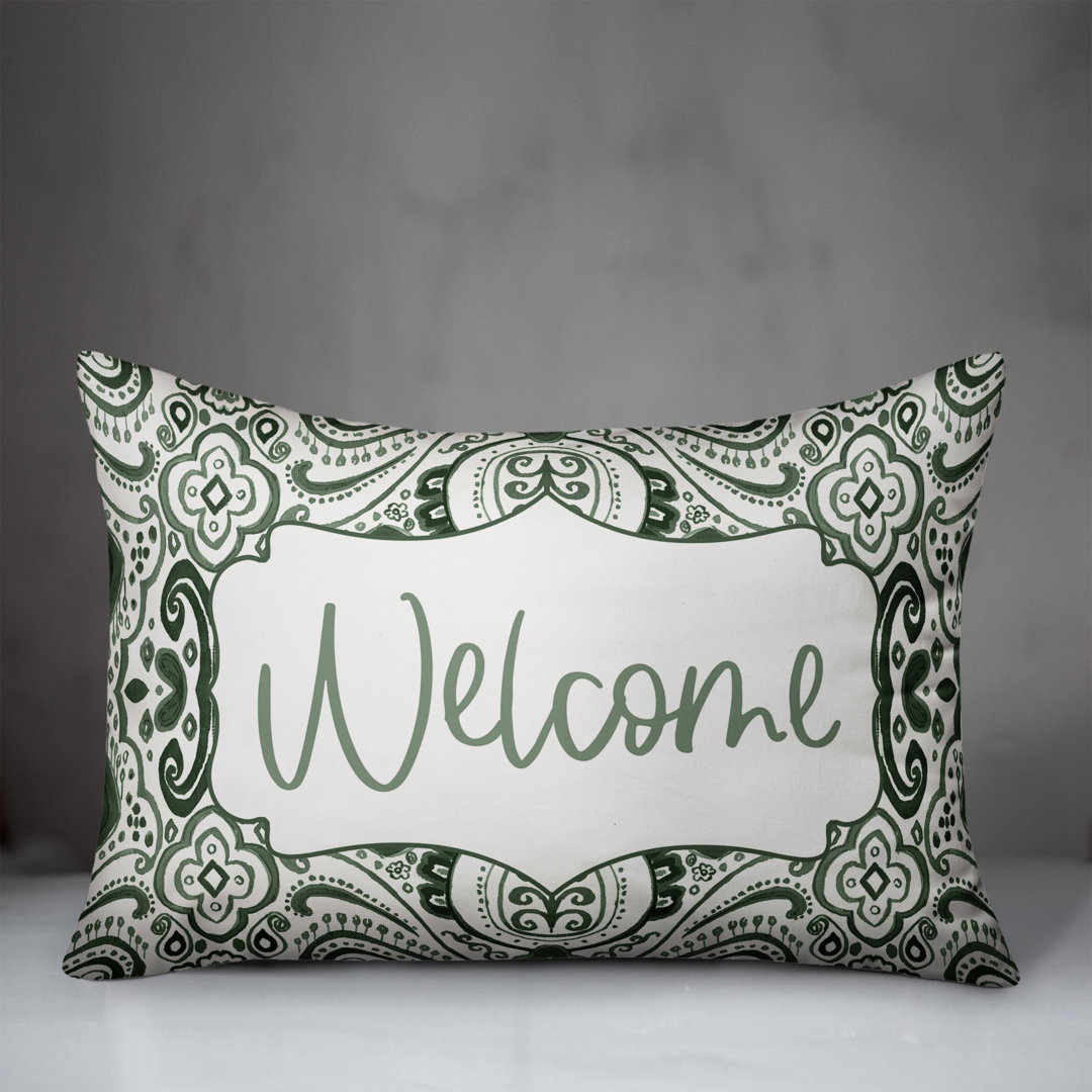  Welcome Outdoor Rectangular Pillow Cover and Insert Designs Direct Creative Group 
