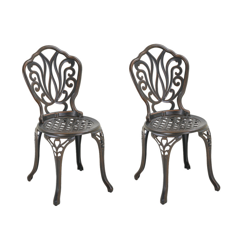 Chaise d'appoint d'extérieur en métal Gaige