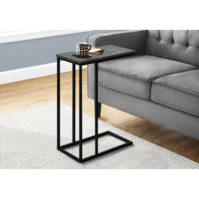 Table de salon moderne - Stratifié gris, collation élégante pour une structure stable