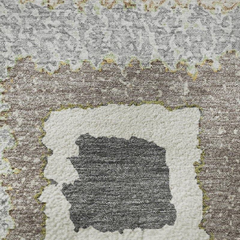 Premium Machine Washable Ariel Geometric Rug, Round 8'