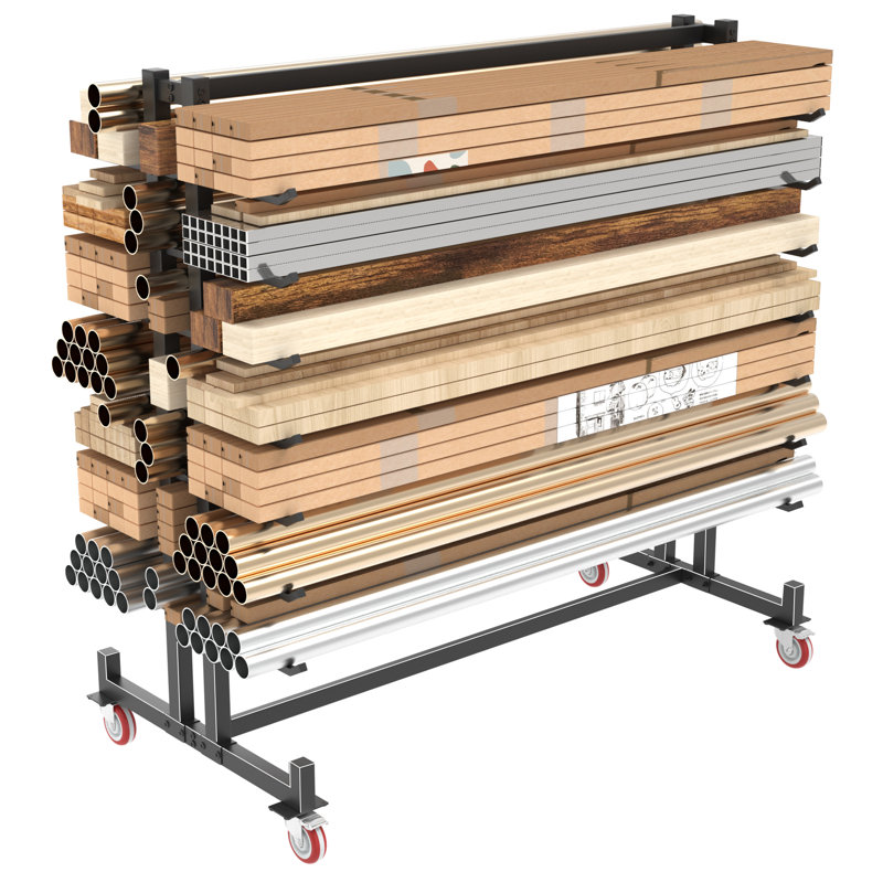 Industrial Storage Rack 5-Shelf Heavy Duty Shelving Unit - 59" W x 35.4" D x 66" H Steel Organization Rack with Double-Side Design, 2100lb Capacity with Wheels
