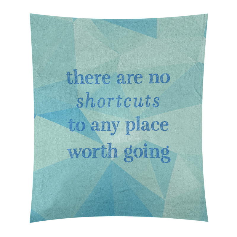 Tapisserie de polyester en faux-pierre non raccourcis, H 27,5 po x l 37,5 po, Bleu zircon