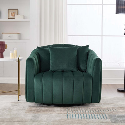 Fauteuil demi-tonneau pivotant 360 ° Mid-Century
