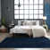 Solid Color Machine Woven Polypropylene Area Rug in Navy