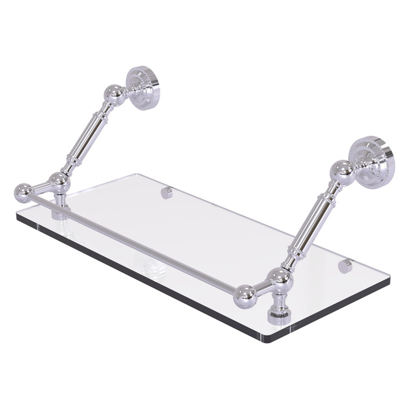 Marchmont Bracket Shelf, Polished Chrome, 7.3" H x 18" W x 8.6" D