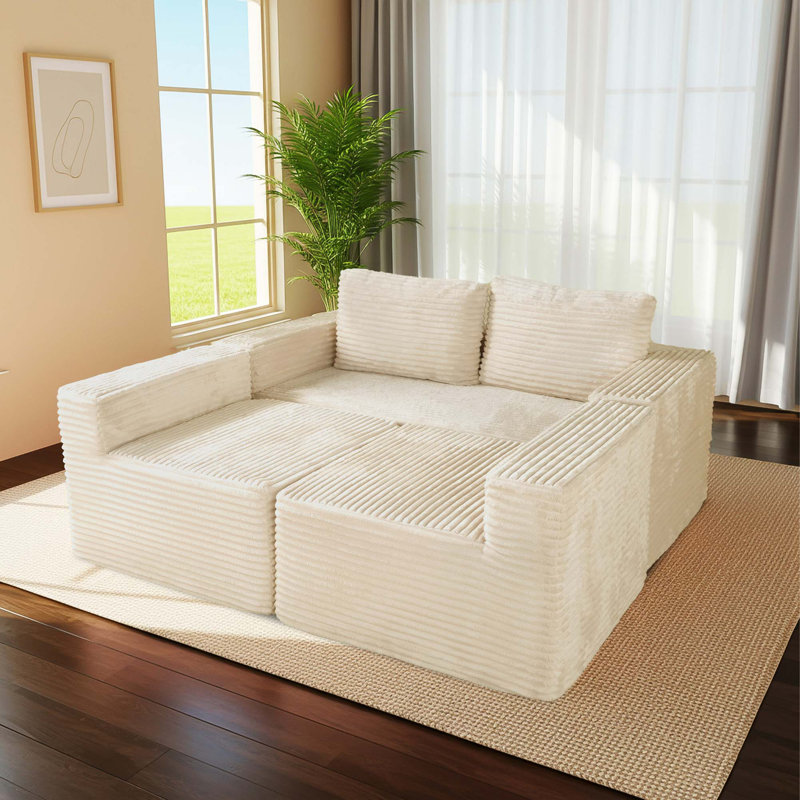 Canapé modulaire ergonomique avec méridienne réversible