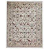 Sultanabad Hand-Knotted High-Quality Cream and Gold Area Rug