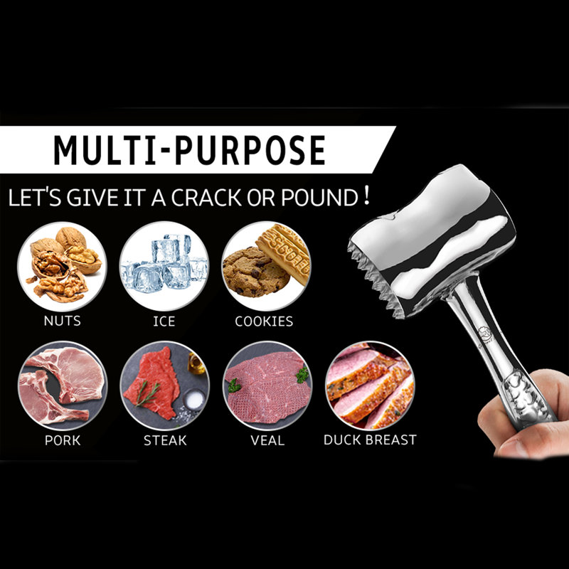 Gourmet Easy Stainless Steel Manual Meat Tenderizer