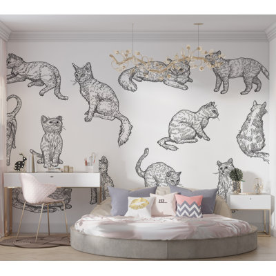 Papier peint de qualité supérieure - Croquis de chat