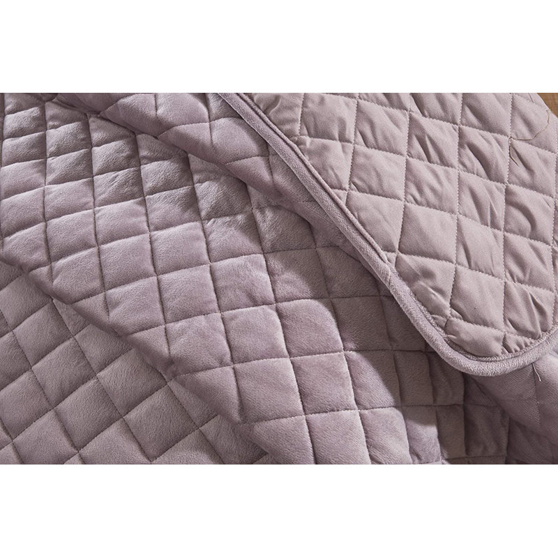 Kacie Polyester Bedspread with Pillow Shams Included, Heather