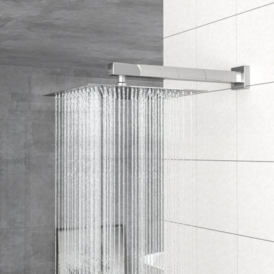 Wall Mounted Square Shower With 10 Inch Dual Head Valve