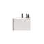Ensemble de meuble-lavabo blanc rayé 24 po avec lavabo en céramique blanc Etna