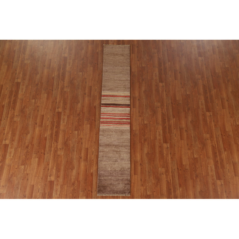 Brown Gabbeh  Runner Rug 1x8