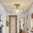 1-Light Glass Semi Flush Mount wit Clear Glass Shade Ceiling Light-2143669592