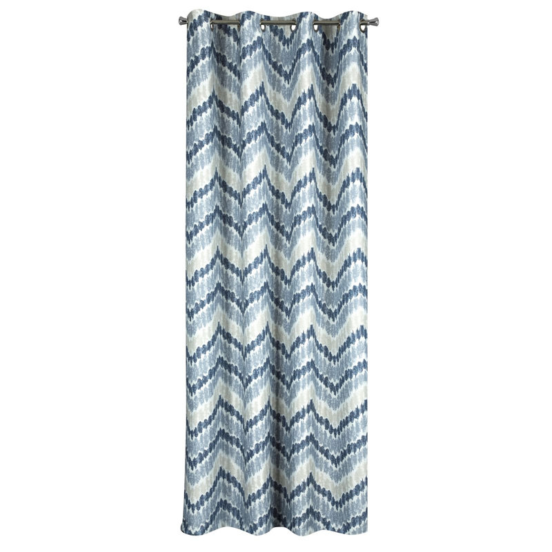 Darron Maximum Blackout Curtains Single Panel, Blue