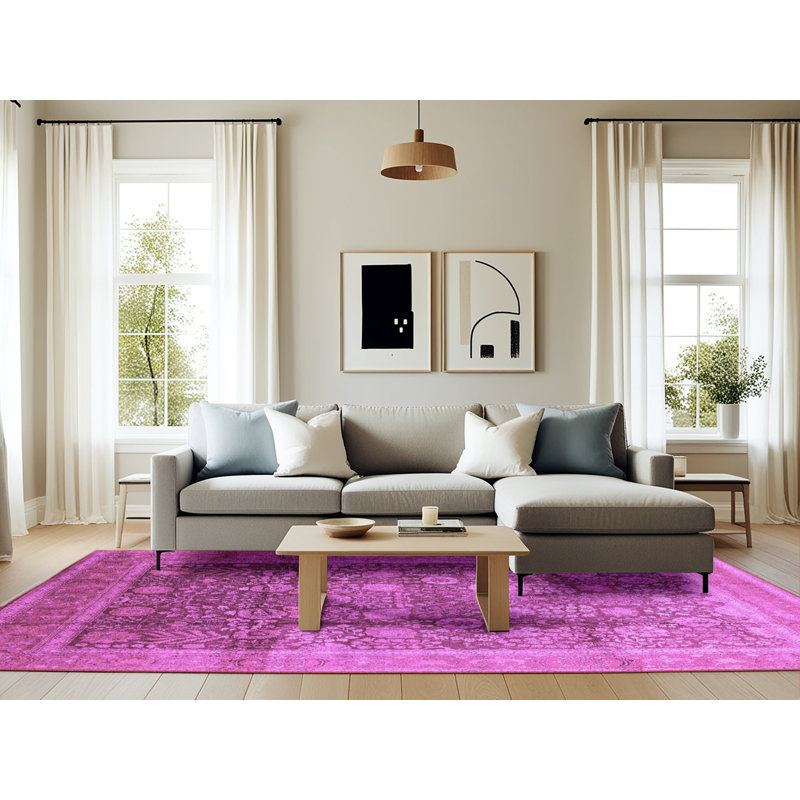 Washable Oriental Indoor Rug, Rectangle 6' x 9'