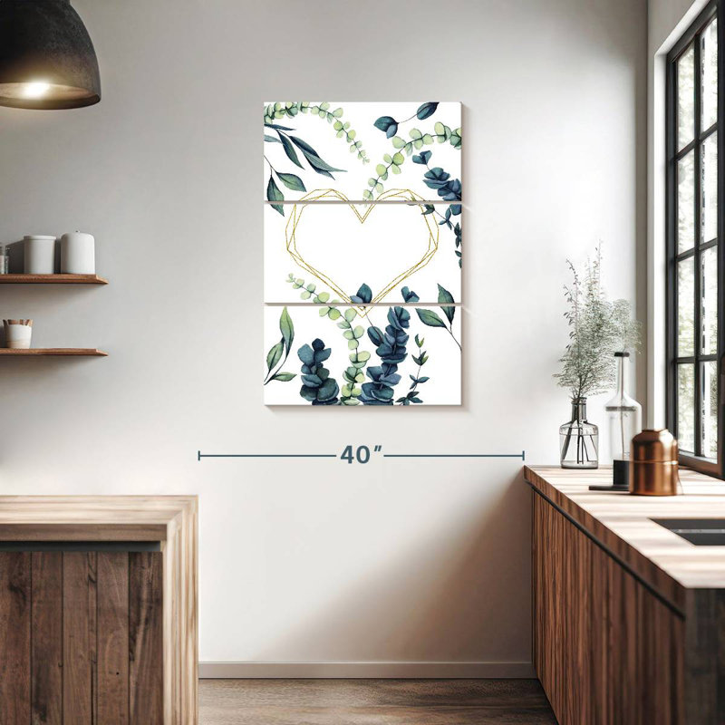 Hardie Eucalyptus And Heart, 38" H x 24" W