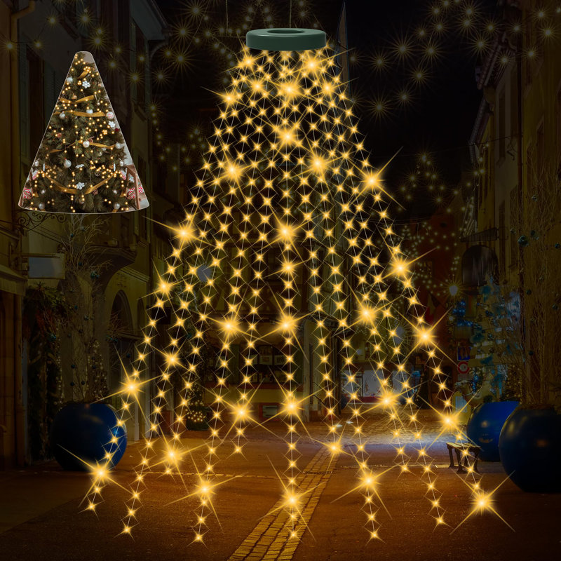 400 lumières d'arbre de Noël à DEL avec 8 modes et minuterie, 8 guirlandes lumineuses de 8,2 pi pour une décoration intérieure et extérieure de Noël