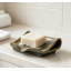 Porte-savon en céramique émaillée incurvée, support à savon pour barre de drainage, plateau multi-usages pour comptoir de cuisine