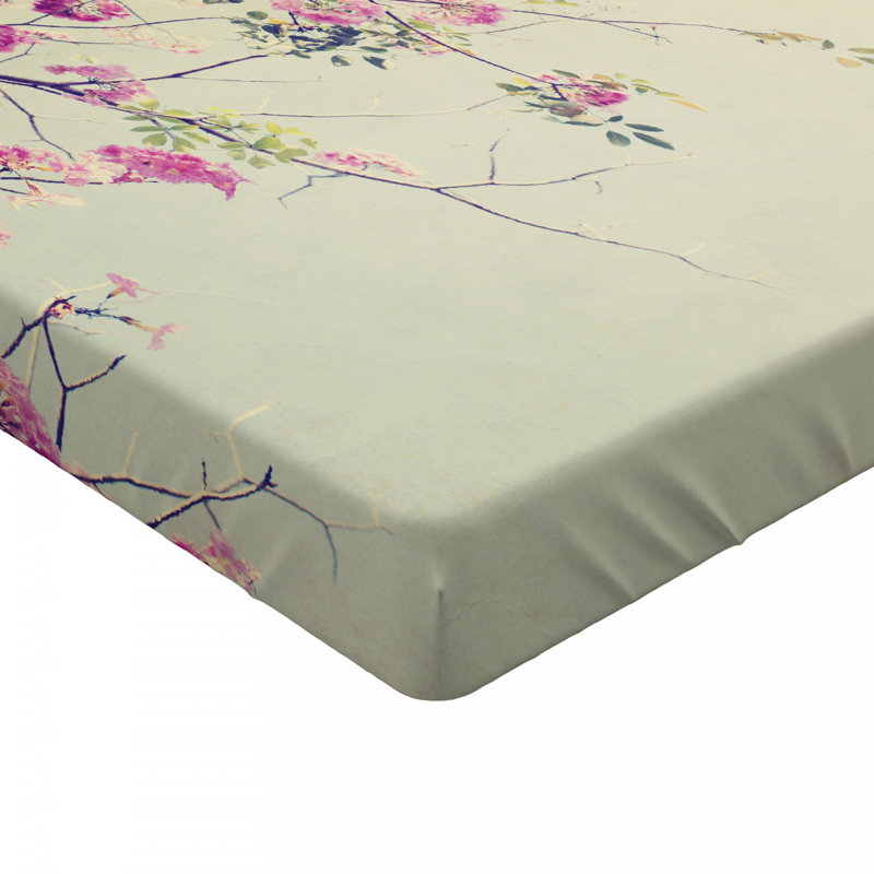 Microfiber Floral Fitted Sheet, Twin XL Fitted Sheet