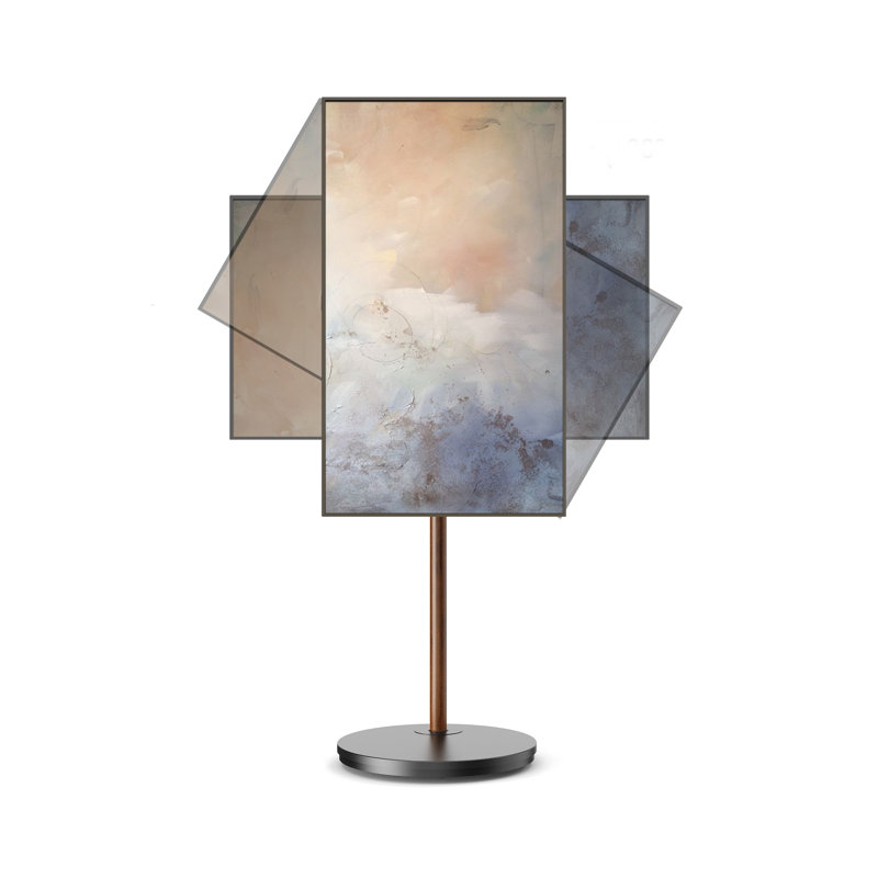 Meuble télé mobile d'angle pour téléviseur de 24 à 48 po, Bronze