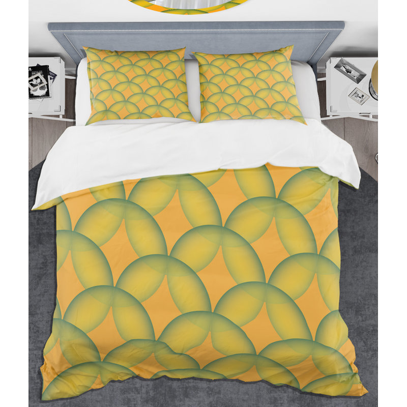 Retro Art Deco - Mid century bedding set - Modern Mid-century Bed cover set, Full/Queen Duvet Cover + 2 Shams