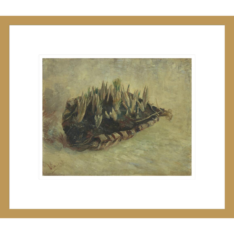 Panier d'ampoules Crocus par Vincent van Gogh, H 13,75 po x l 15,9 po