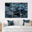 Ensemble de décorations murales bleues et bleues-2071530986-2071530987