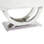 Table basse rectangulaire moderne de 50,4 pouces, plateau en panneau de fibres à densité moyenne à motif marbré, base en acier inoxydable argenté.