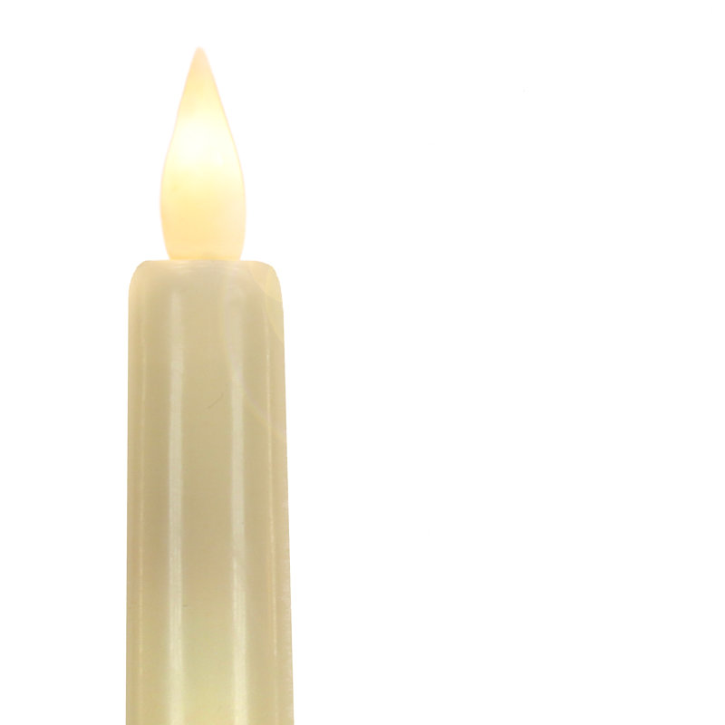 Ivory Flameless LED Candles with White Base and Remote