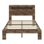LED Light Headboard Storage Bed With Dual USB Charging Ports And Underbed Storage Space-1837422365