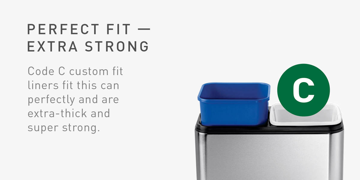 simplehuman 20 Liter Dual Compartment Slim Open Trash & Recycling Can Trash Can