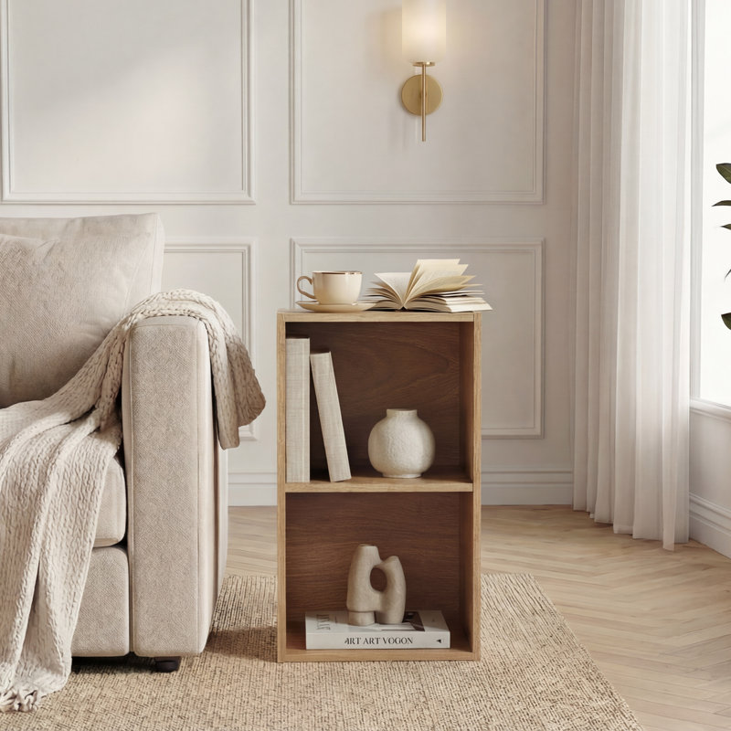 Gerardi 32cm W Standard Bookcase, Oak, 54 cm H x 32 cm W