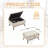 Versatile Solid Wood Ottoman with Internal Storage for Various Rooms-671218899