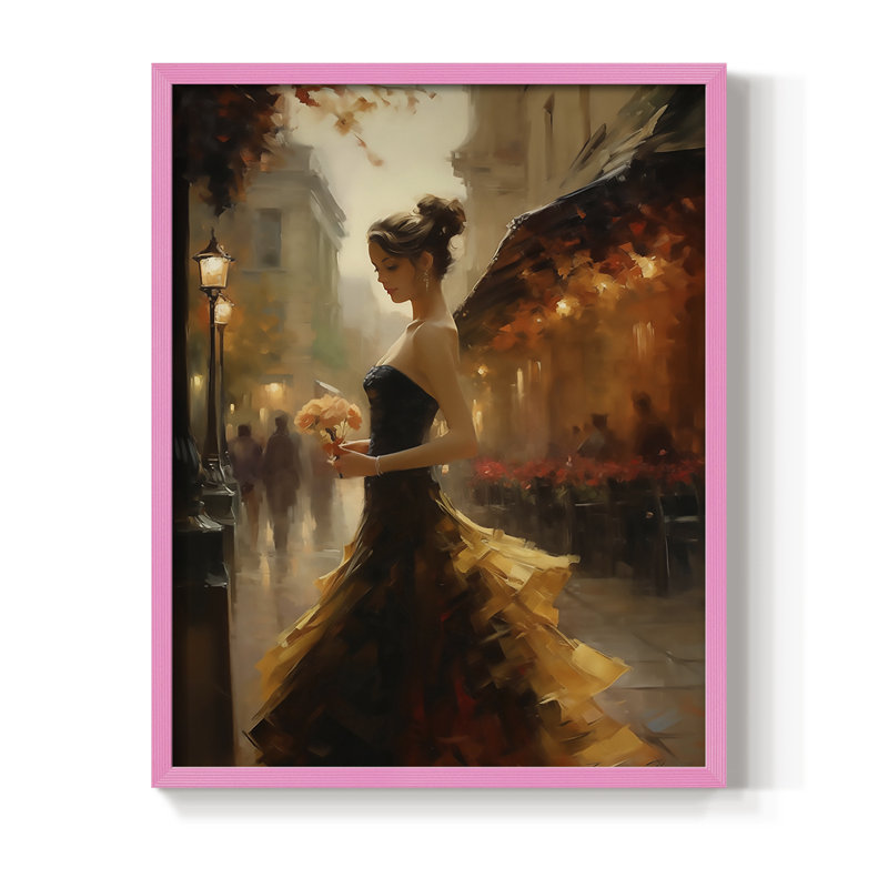 Reproduction encadrée WOMEN Series CDLII - bois massif, H 11 po x l 9 po, Rose