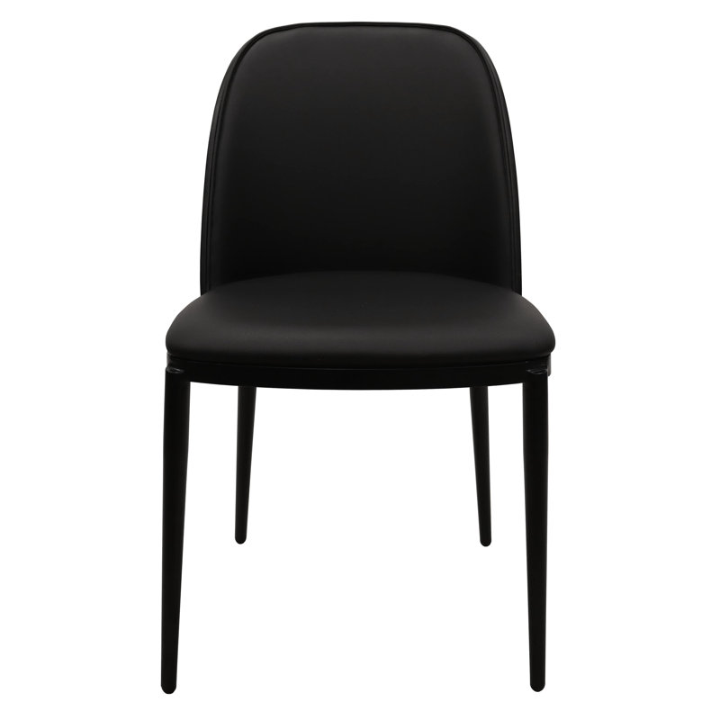 Larenzo 18.7'' H Upholstered Metal Side Chair, Black/Black
