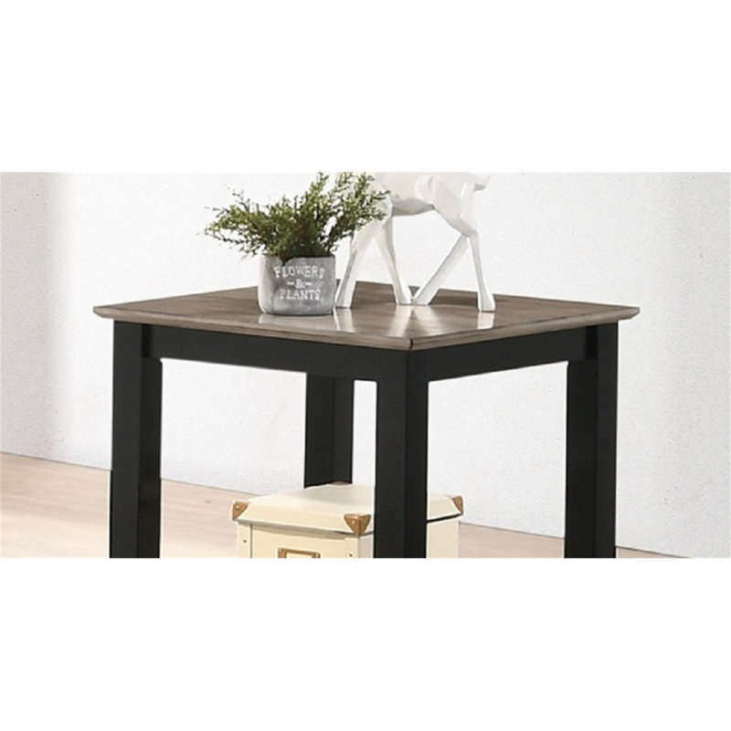 Table de bout simple en bois d'hévéa