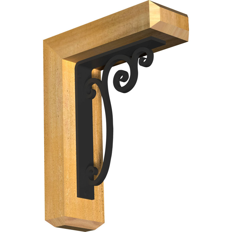 Support simple Ironcrest de 4 po Avery, H 14 po x P 11 1/2 po, Cèdre rouge de l'Ouest l 4 po x T 2 po (sciage br