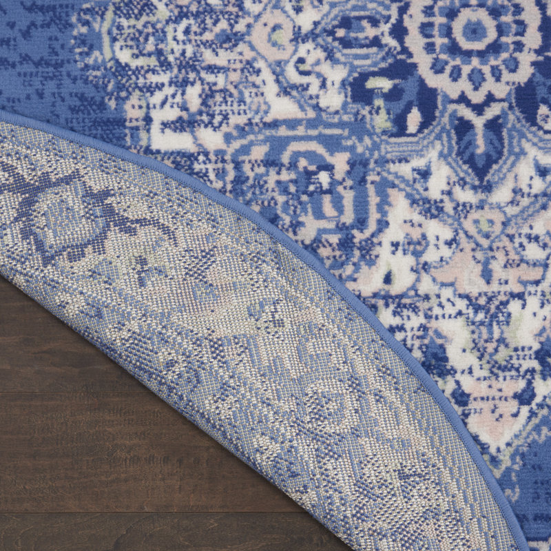 Tapis bleu marine Harriet, Rond 5 pi