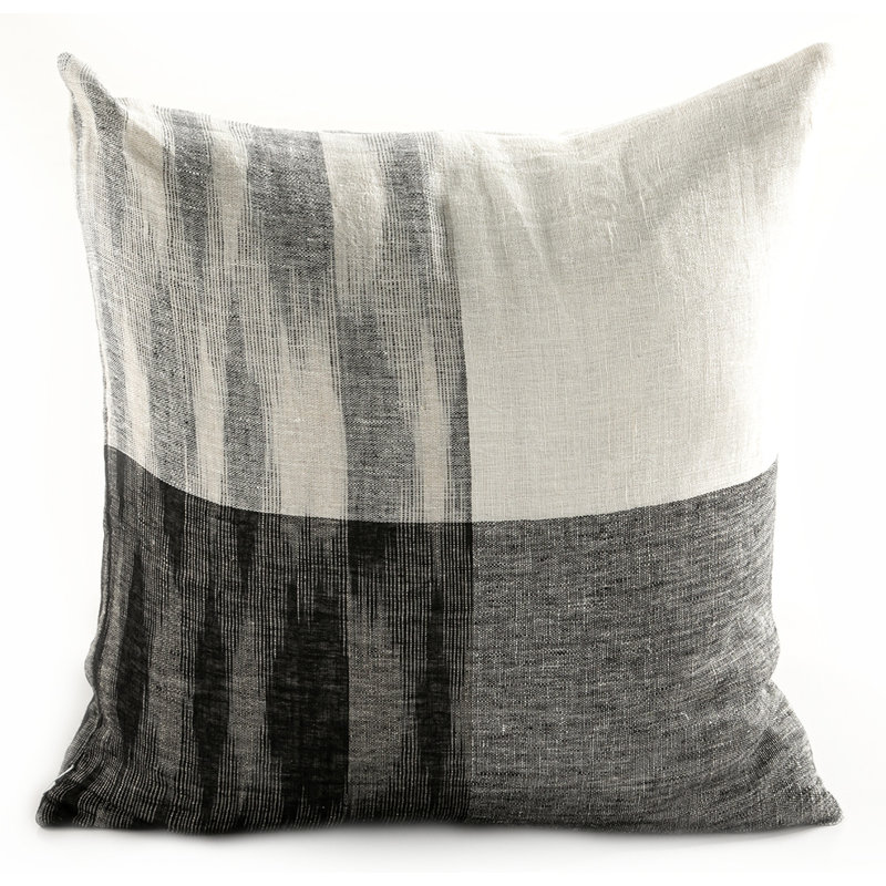 Housse et insert de coussin carré en lin Thar