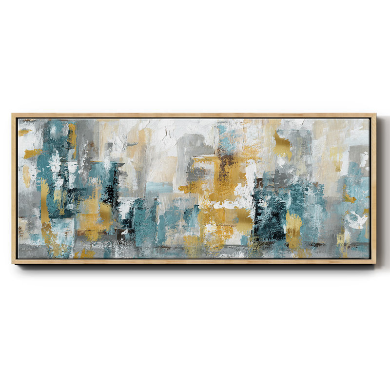 City Views II- Framed Canvas, 8" H x 20" W