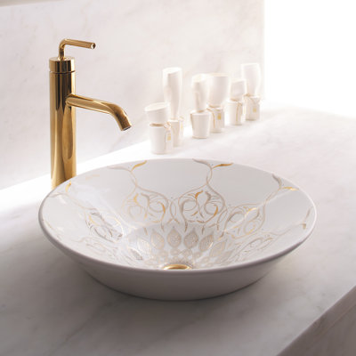 KOHLER Caravan Nepal Conical Bell, ARTIST EDITIONS Round Vessel Bathroom Sink