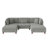 Seemab 5 - Piece Upholstered Light Gray Corduroy Modular Sectional with Pillow Back and Removable Ottoman-1357576003-1348314284