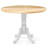 Wooden Dining Table With Round Tabletop And Curved Trestle Legs-765546396-765546464