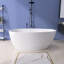 Baignoire autoportante en acrylique brillant blanc brillant