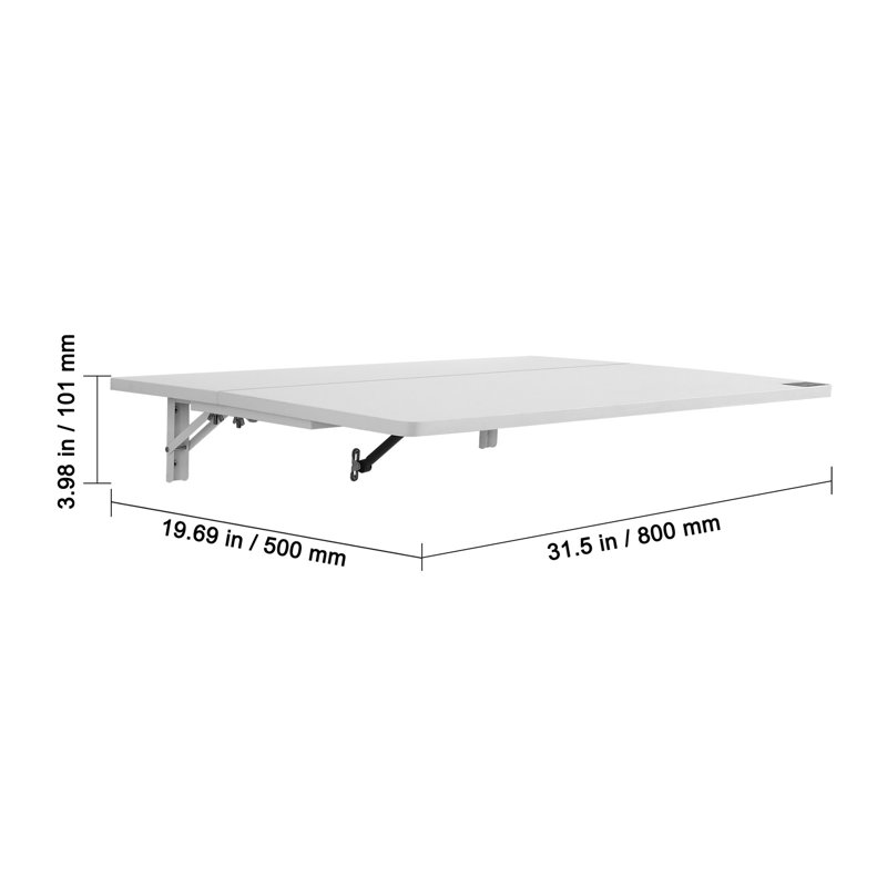 Table pliante blanche murale